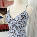 Lost + Wander  Wild Thing Animal Print Bias Midi Dress Blue Leopard Size L NWT Photo 4