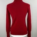 White + Warren Essential Cashmere Red Long Sleeve Turtleneck Sweater Small/Large Photo 3