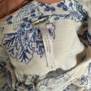 Free People Ivory & Blue Balloon Sleeve Top Photo 4