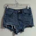 ZARA High-Rise Light Wash Shorts Photo 1