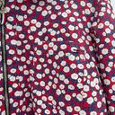 Tommy Hilfiger Floral printed Top 1/2-zip Red White Blue Tab Sleeve size medium Photo 2