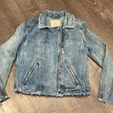 Rebecca Taylor  zipper raw edge denim jacket Photo 1