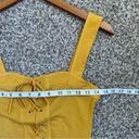 Capulet  Mustard Yellow Tie Up Tank Top Bodysuit Fall Party Casual  Small Photo 6