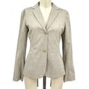 Jil Sander  Cream Greige Wool Blend Two-Button Suiting Blazer Size 34 / US 2 Photo 0