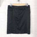 Cache  Black Satin Like Pencil Skirt Size 6 Photo 0