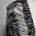 BKE  black marled shredded cardigan size xs Photo 3