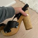 Dolce Vita Black Block Heel Wedges Photo 4