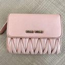 Miu Miu Authentic  Matelasse - Pink Blush Leather Trifold Wallet Photo 0