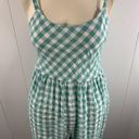 Nordstrom  NWT gingham checkered jumpsuit with tie back in Green wasabi. Size S. Photo 6