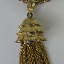 Monet  Chain Dangle Pendant Plus Size Friendly Gold Tone Necklace 23+" Box Clasp Photo 2