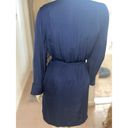 Banana Republic  XS Navy Satin Long Sleeve MIDI Robe Photo 6