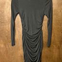 Side ruched olive /army green dress sz S Photo 0