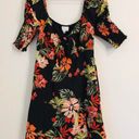 Lost + Wander NWT ALOHA LEI MINI DRESS Floral Puff Sleeve Photo 0