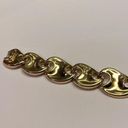 Monet Vintage Signed  Gold Tone Metal Bracelet Photo 5