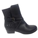 Joie  Black Jackson Weave Leather Ankle Boots Size 37.5 Photo 0