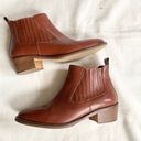 lavorazione artigiana Italy made camel brown leather booties WOMEN SZ8.5 heels 2 in Size 8.5 Photo 2