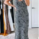 L'Academie  Revolve B&W Animal Printed Slip Maxi Dress  Photo 3