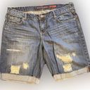 Chip & Pepper  Bermuda Denim Jean Shorts size 11 Distressed Rolled Cuff Photo 0