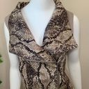 BCBGMAXAZRIA Maxazria Snakeskin Rare Moto Vest Photo 6