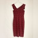 Black Halo  Jackie O Burgundy Wine Red Lace Cotton Raschel Dress Size 2 Photo 1