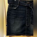 Apt. 9  Belted Skirt Womens Size 12 Mid Rise Dark Wash Blue Denim Jean Pencil Photo 1