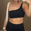 Lululemon Ribbed Nulu Asymmetrical Yoga Bra In Black Photo 1