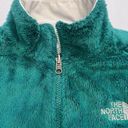 The North Face  Osito Full Zip Fleece Jacket Women Size Medium Teal Green Pockets Photo 7