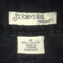 St. John’s Bay  relaxed fit boot cut high waisted black jeans 100% cotton size 12 Photo 2