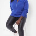 Lane Bryant NWOT  Size 22 / 24 Classic Half-Zip Ribbed Pullover Sweater Blue Photo 2