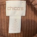 Chico's Chico’s Keyhole Detail Pullover Knit Turtleneck Sweater EUC Sz 16 Cotton Stretch Photo 5