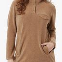 32 Degrees Heat  Tan Brown Midweight Snap Arctic Fleece Pullover Large Comfy Photo 0