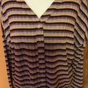 BKE  knit striped button up slouchy top Photo 4