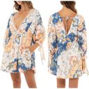 Agua Bendita NWT  Alex Kai Floral Plunging V-Neck Mini Sundress Multi Womens M Photo 1