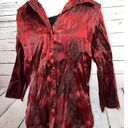 Notations NWOT  Womens Twofer Blouse w Attached Tank Bling Holiday Large Rayon Photo 6