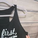 Fifth Sun  Black But First Coffee Racerback Casual Women's Tank Top Size Medium Photo 2