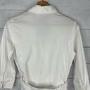 Harvé Benard Harve Benard Womens size Small Button Collared Tie 3/4 Sleeve Blouse Top White Photo 4