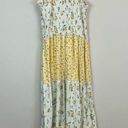 Bebop | Yellow and White Tiered Floral Maxi Dress Size Medium Photo 5