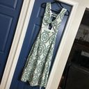 ZARA WOMAN’S CUTWORK EMBROIDERY DRESS WITH KNOT WHITE GREEN XS NWOT Photo 1