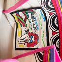 Brighton NWT  Rainbow Bright Tote Bag Mod Colorful Tom Clancy Canvas Wearable Art Photo 8