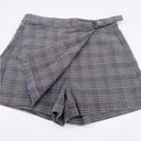 American Eagle  Super Stretch Hi-Rise Skort Wrap Front Mini Skirt Plaid Size 2 Photo 3