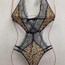 One Piece Leopard  lingerie with back and neck tie New With Tags Photo 0