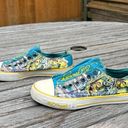 Ed Hardy  slip on sneakers size 5 blue white, Ash tattoo skull Y2K Photo 6