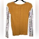 Free People  We The Free Big Sur Top Tie-Dye Long Sleeve Tee SMALL Mustard Yellow Photo 4