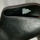 Nine West  Women's Black Leather Croc Embossed Block Heel Point Toe Mule Shoe 9.5 Photo 2