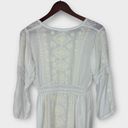 Melissa  Odabash White Embroidered 3/4 Sleeve Mini Beach Dress Medium Photo 6