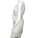 Isaac Mizrahi  for Target Womens Size 12 White Sheath Dress Bejeweled Slit Neck Photo 8