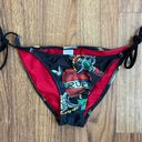 Ed Hardy Vintage Y2K Rare Red Black True Love String Triangle Edgy Bikini Set Photo 4