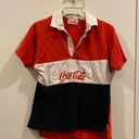 Coca-Cola Vintage  90s retro collared polo shirt Small Photo 3