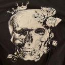 Ambiance Apparel Y2k Cyber Mallgoth Black Skull Tee Photo 3