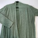 Zeagoo  Open Front Cardigan Muted Green Sz Medium Drapey Comfy Cozy Long Sleeve Photo 6